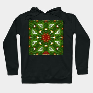 Cut Work Christmas Floral Hoodie